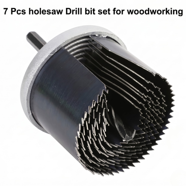 7 Pcs Holesaw Dril Bit Set For woodworking (HT80)